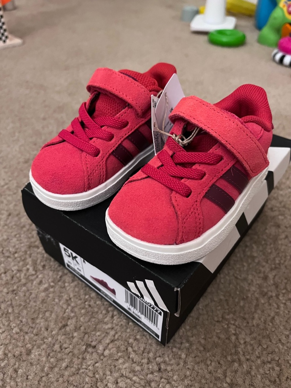 Adidas Grand Court 2.0 Toddler Red Sneakers
